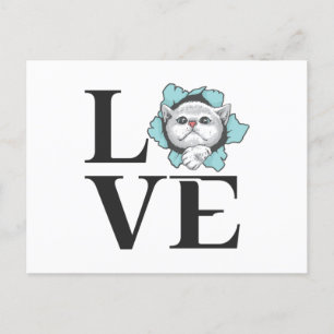 Postal Cats de amor