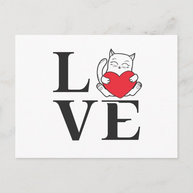 Postal Cats de amor (Anverso)