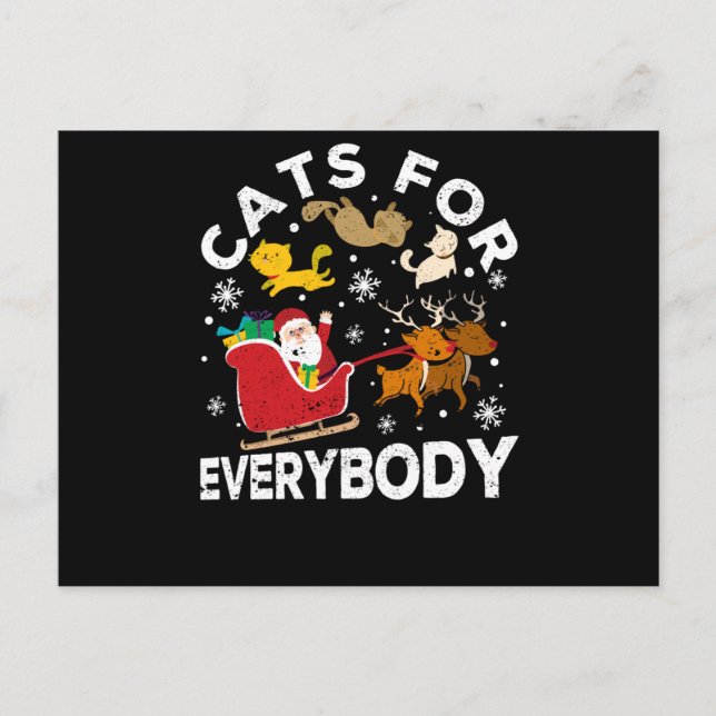 Postal Cats for all Merry Christmas Cat Christmas (Anverso)