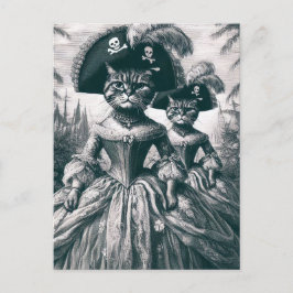 Postal Cats piratas escuetos