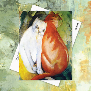 Postal Cats Red and White Franz Marc
