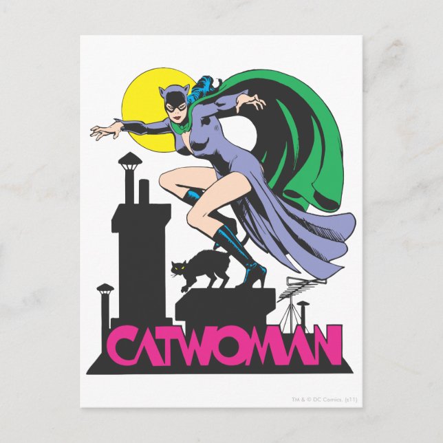 Postal Catwoman & Logo Pink (Anverso)