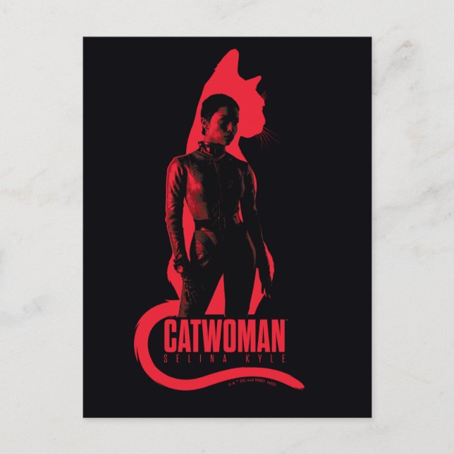 Postal Catwoman Selina Kyle Cat Silhouette (Anverso)