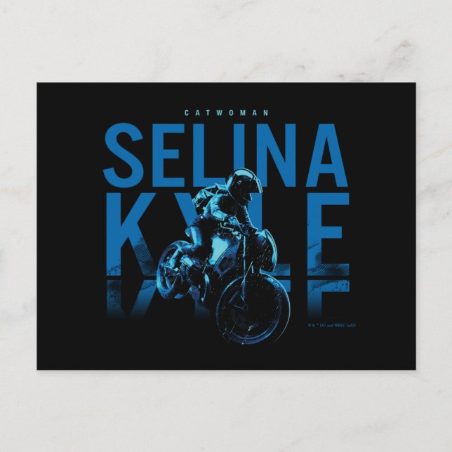 Postal Catwoman Selina Kyle Motorcycle (Anverso)
