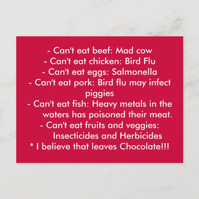 Postal Causas - Alimentación saludable (Anverso)