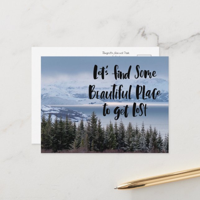 Postal Cautivadora Belleza Islandesa (Anverso/Reverso In Situ)