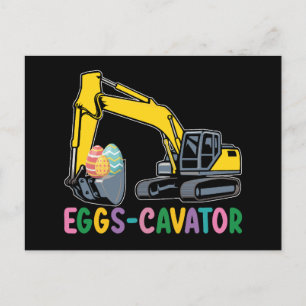 Postal Cavador de huevos Excavadora de Huevos de Pascua