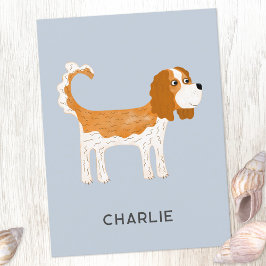 Postal Cavalier King Charles Spaniel Dog Personalizado
