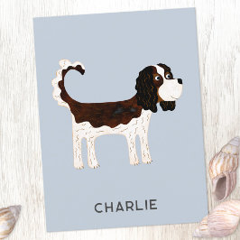 Postal Cavalier King Charles Spaniel Dog Personalizado