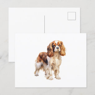 Postal Cavalier King Charles Spaniel Impresión de arte de