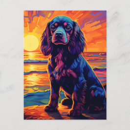 Postal Cavalier King Charles Spaniel Sunset / Sunrise