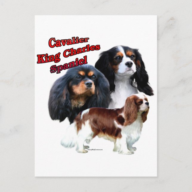 Postal Cavalier King Charles Spaniel Trio 2 (Anverso)