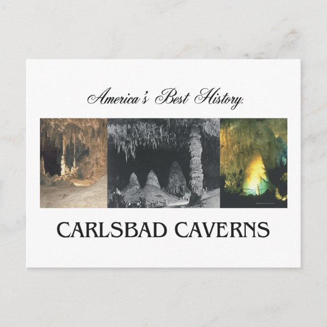 Postal Cavernas de ABH Carlsbad (Anverso)