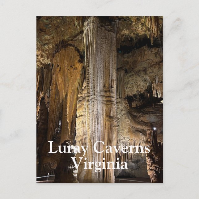 Postal Cavernas de Luray en Virginia (Anverso)