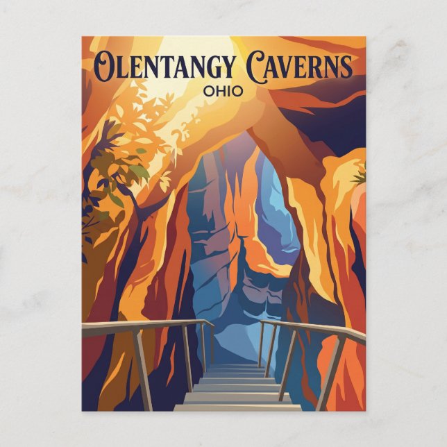 Postal Cavernas Olentangy EE. UU. (Anverso)
