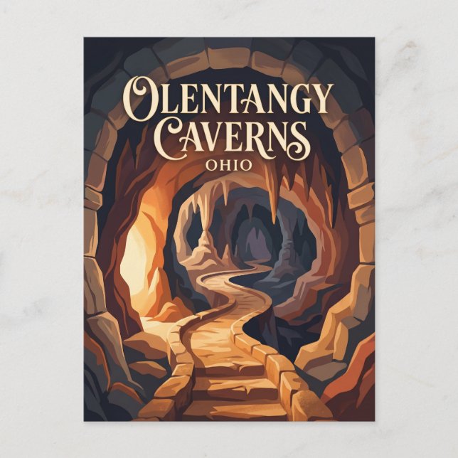 Postal Cavernas Olentangy Ohio (Anverso)