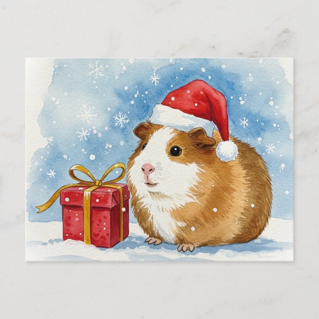 Postal Cavia Cavy Postcard, Navidades porcinos de Guinea  (Anverso)