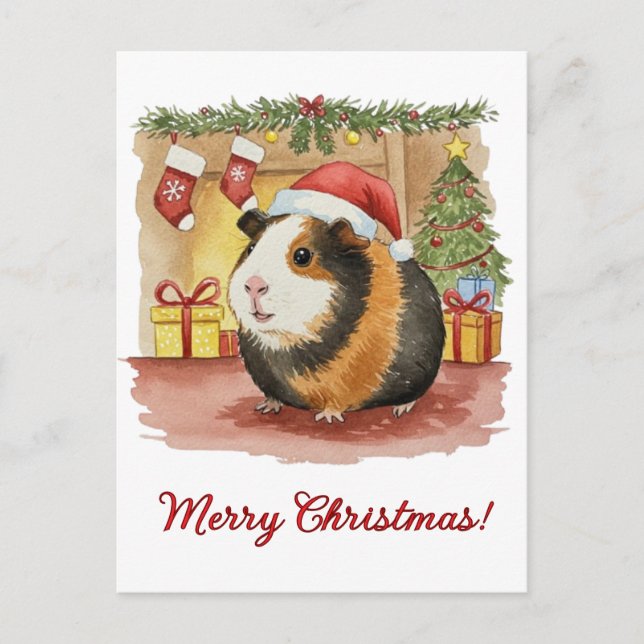 Postal Cavia Cavy Postcard, Navidades porcinos de Guinea  (Anverso)