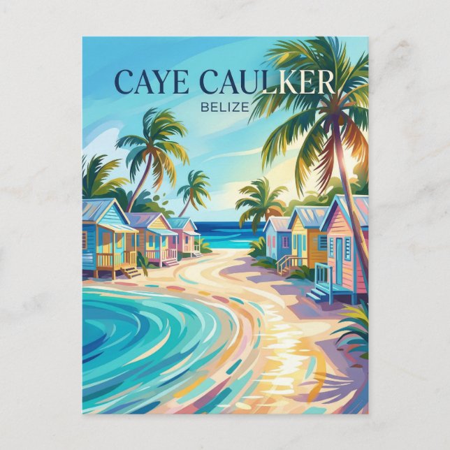 Postal Caye Caulker Belice (Anverso)