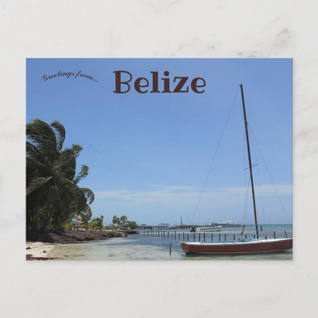 Postal Caye Caulker Belize (Anverso)