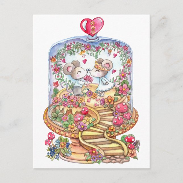 Postal Cayendo Enamorado (Anverso)