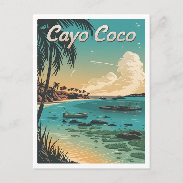 Postal Cayo Coco Cuba Vintage (Anverso)