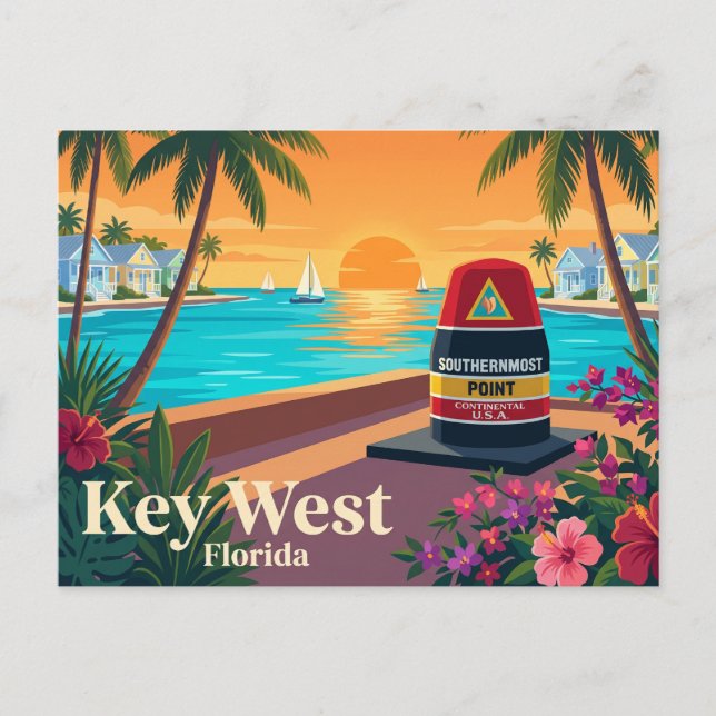 Postal Cayo Hueso Florida (Anverso)