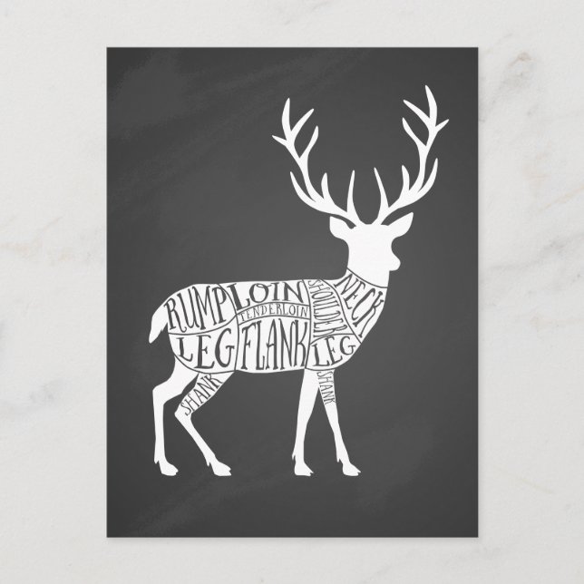 Postal caza de alce de venado de ciervo caza de alce caza (Anverso)