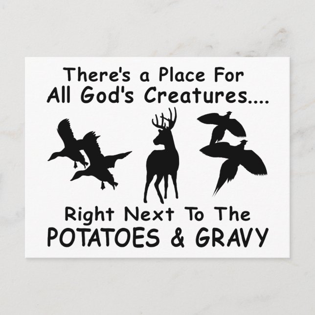 POSTAL CAZA DE DEER, PATO Y PHEASANT (Anverso)