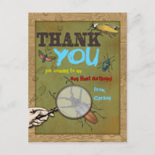 Postal Caza de fallos Gracias Postcard