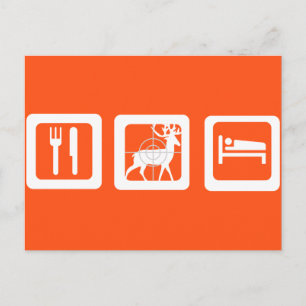 Postal Caza de sueño de comer