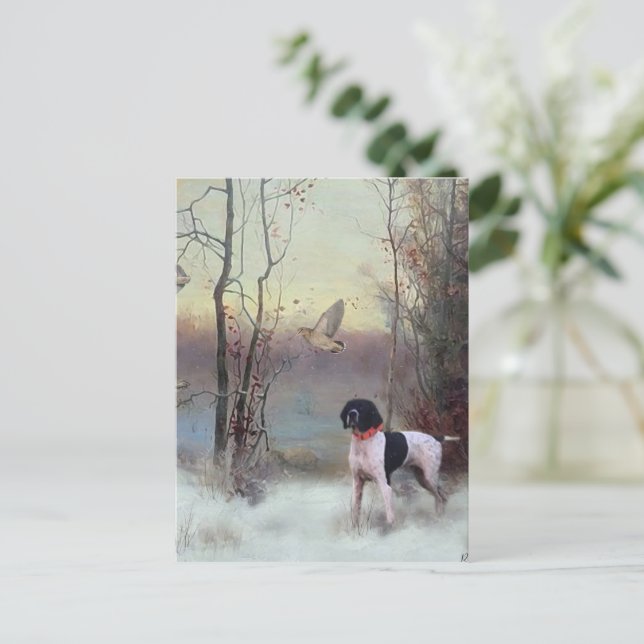 Postal Caza de Woodcock con SGP (Anverso de pie)