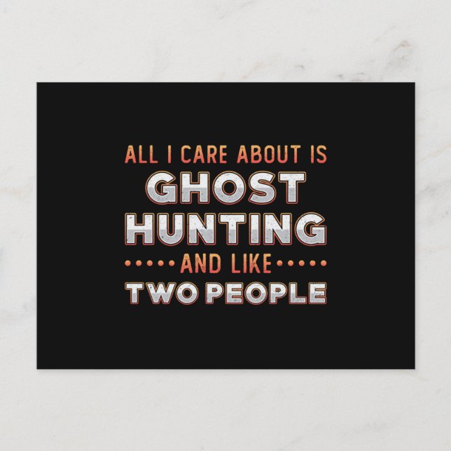 Postal Caza Fantasma Y Me Gusta Dos Personas Fantasma Caz (Anverso)