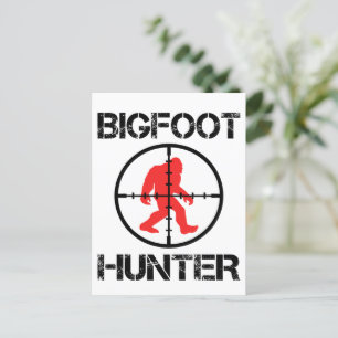 Postal Cazador de Bigfoot divertido amante de Bigfoot 