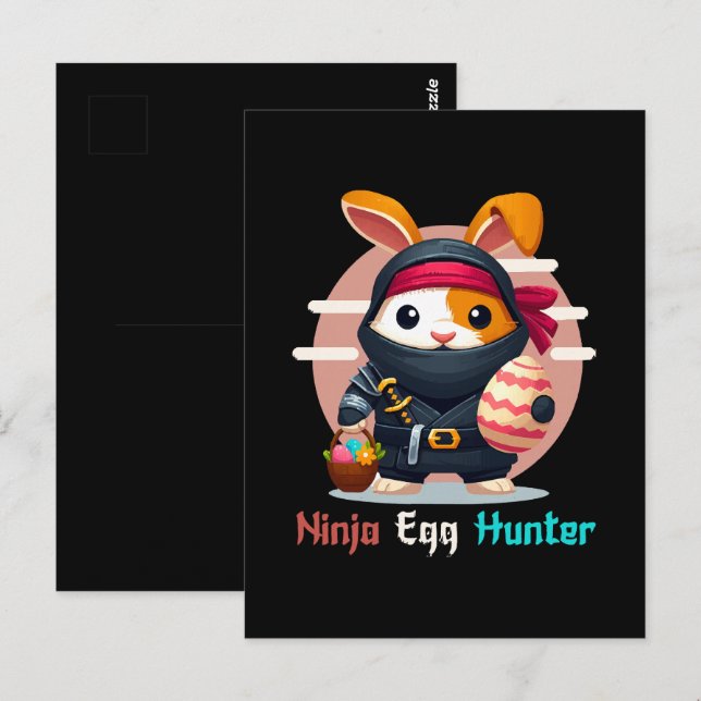 Postal Cazador de huevos ninja (Anverso / Reverso)