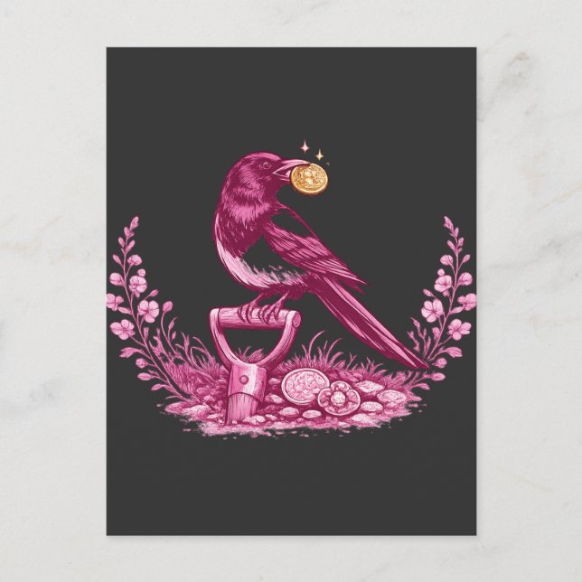Postal Cazador de Metales Urraca (Anverso)