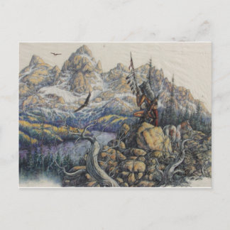 Postal Cazador indio americano