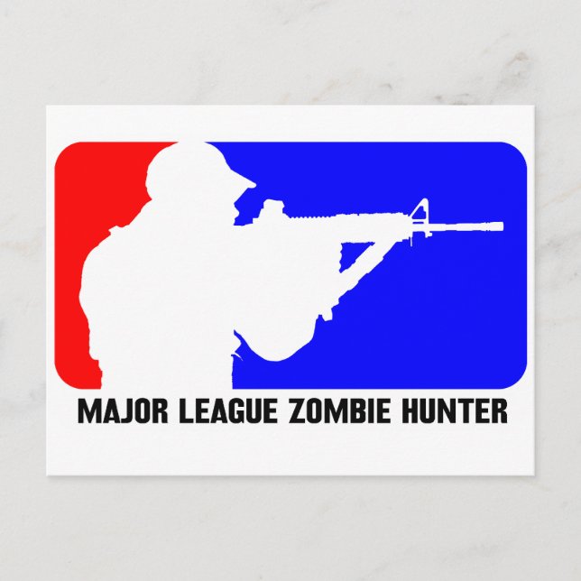 Postal cazador zombie 3 (Anverso)