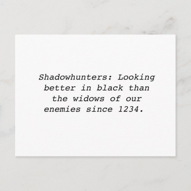 Postal Cazadores de sombras (Anverso)
