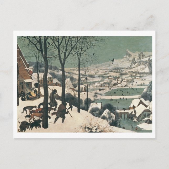 Postal Cazadores en la nieve - enero de 1565 (Anverso)