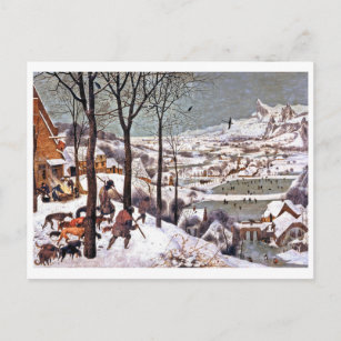 Postal Cazadores en la nieve, Pieter Bruegel el anciano