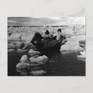 Postal Cazadores esquimales vintage de Alaska, EE. UU.