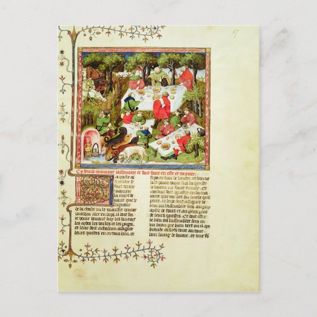 Postal Cazadores se deleitan antes de la cacería (Anverso)