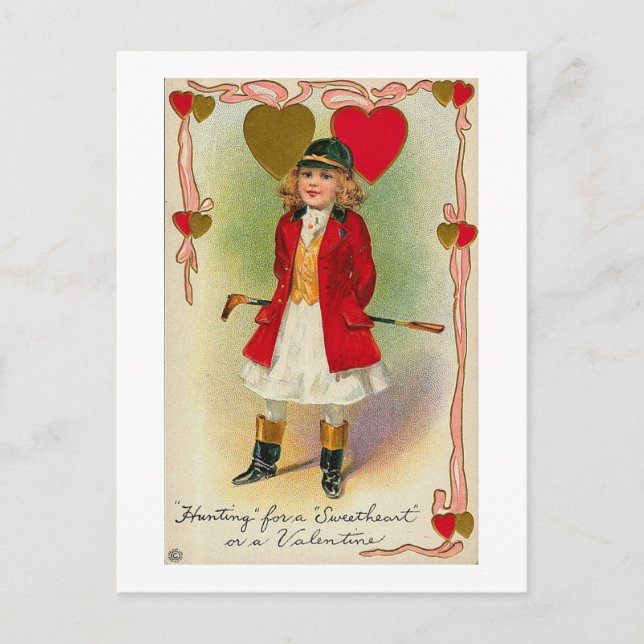 Postal Cazando a un amor (Anverso)