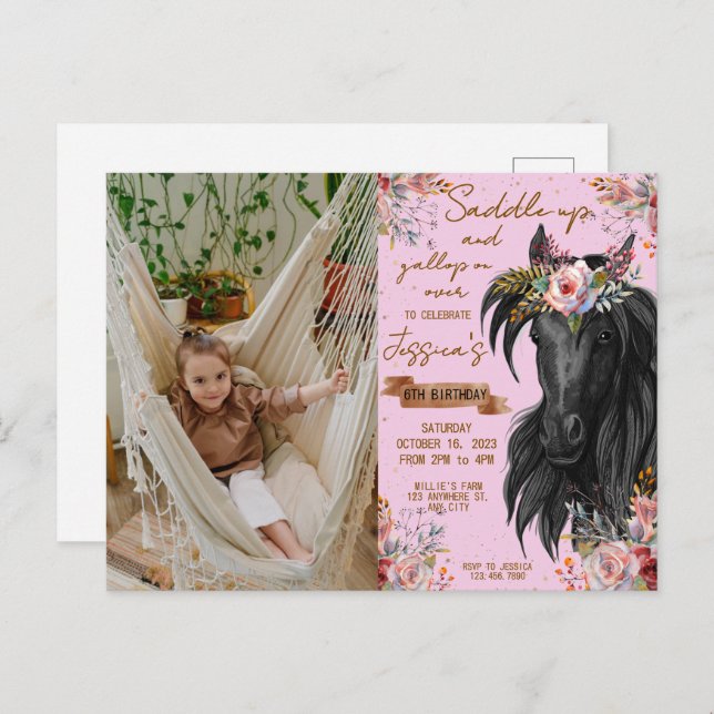 Postal Cebaleta de caballo de agua (Anverso / Reverso)