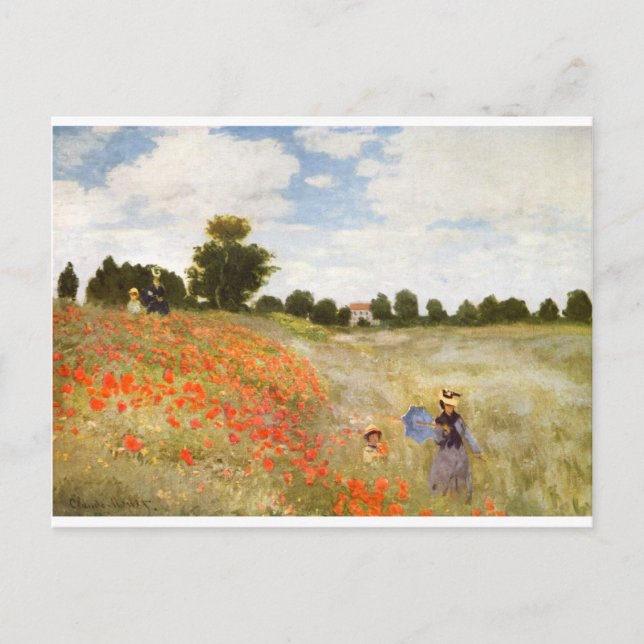 Postal Cebollas rojas en flor - Claude Monet (Anverso)