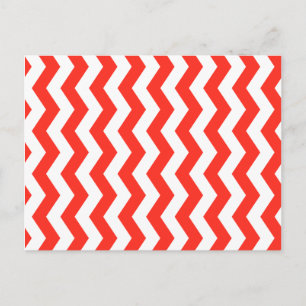 Postal Cebra Roja y Blanca en Zig Zag