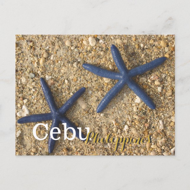 Postal Cebu Philippines Blue Starfish (Anverso)