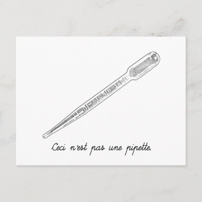 Postal Ceci N'est Pas Une Pipette (Anverso)