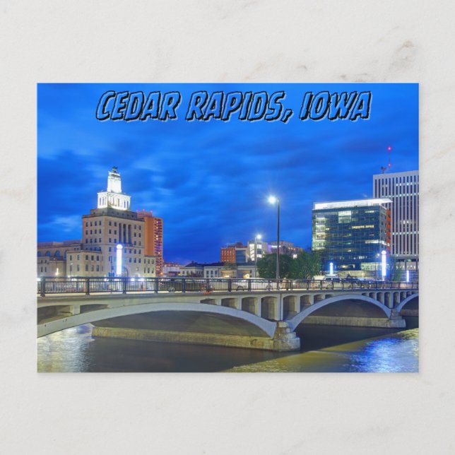 Postal Cedar Rapids Iowa Postcard Travel Souvenir (Anverso)